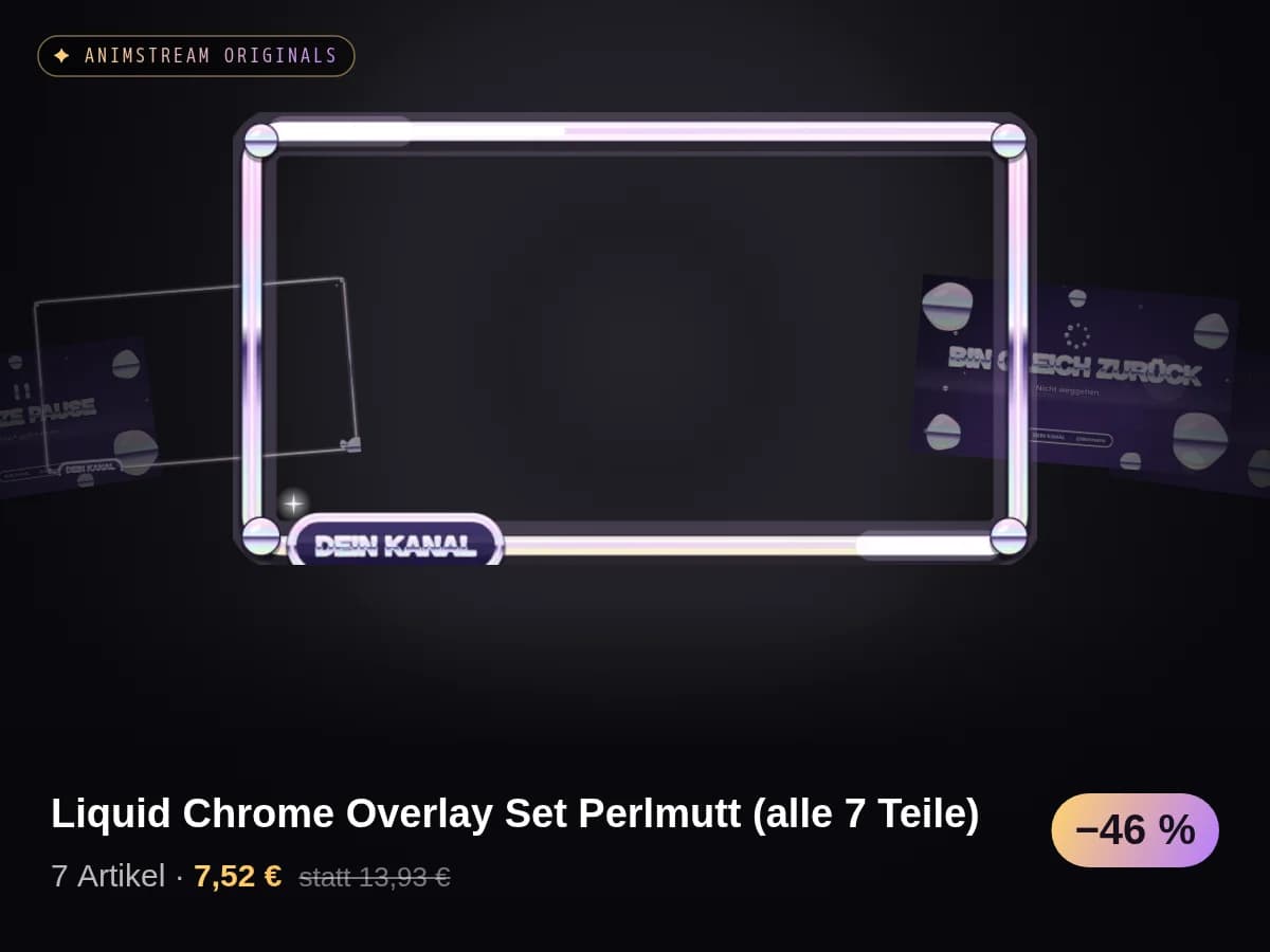 Liquid Chrome Overlay Set Perlmutt (alle 7 Teile)