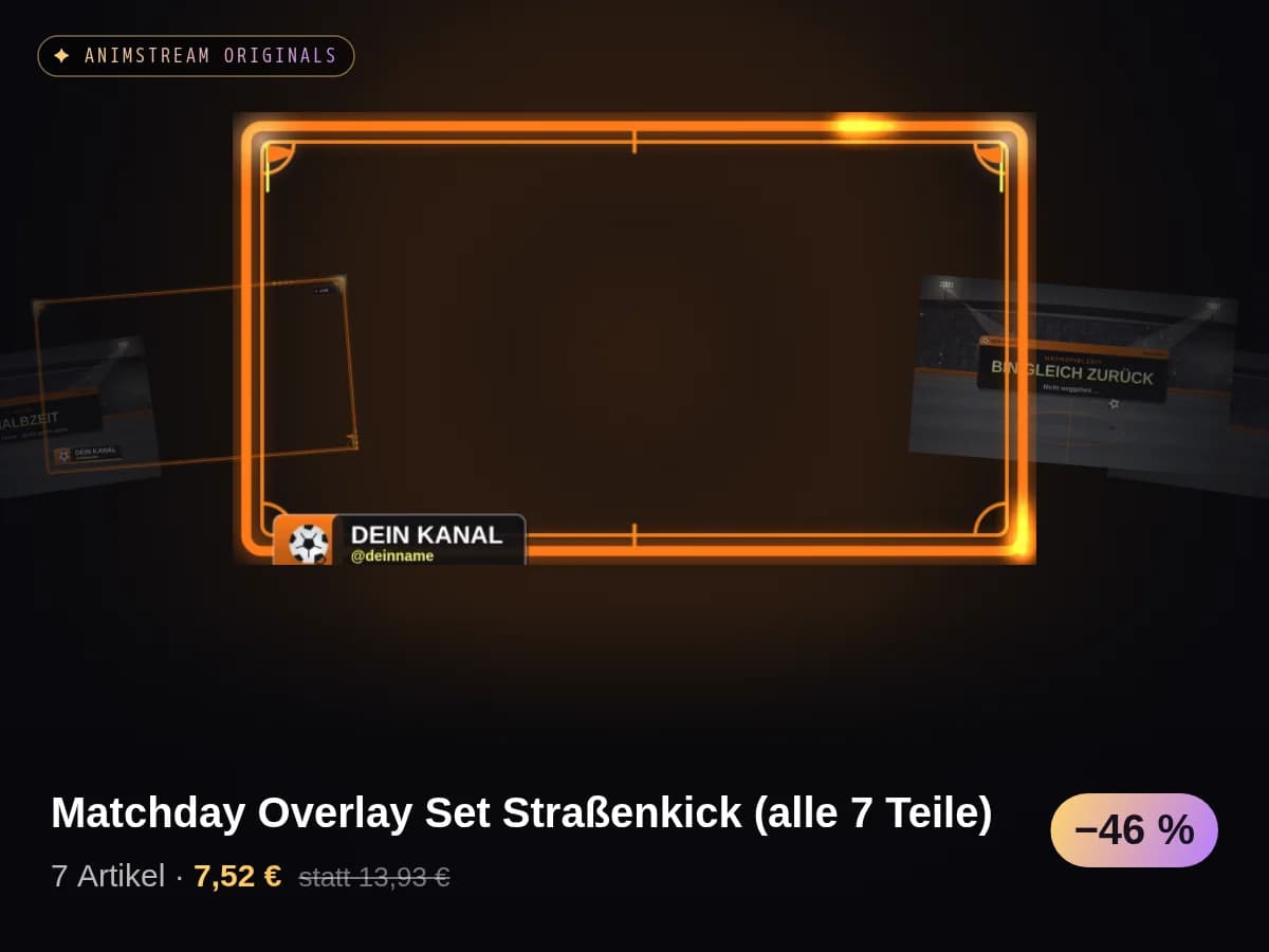 Matchday Overlay Set Straßenkick (alle 7 Teile)