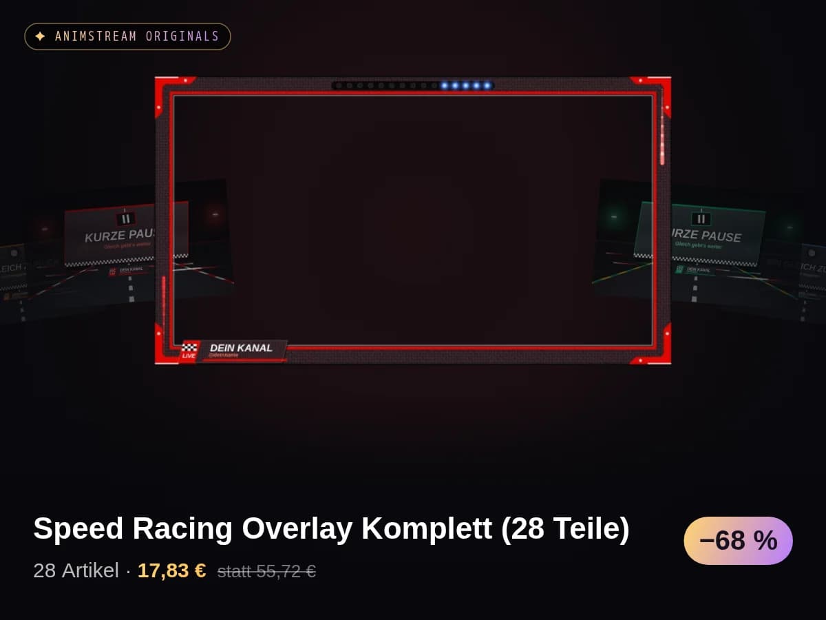 Speed Racing Overlay Komplett (28 Teile)