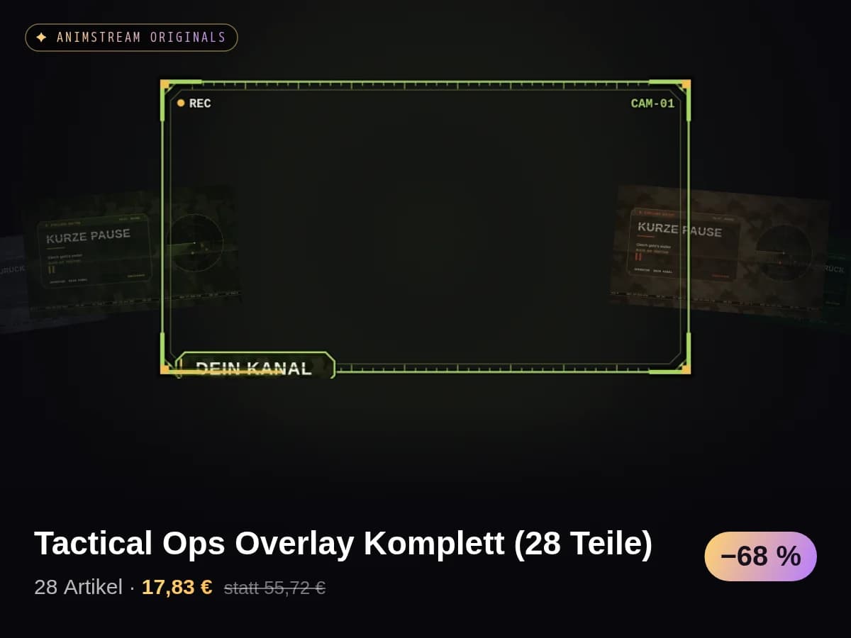 Tactical Ops Overlay Komplett (28 Teile)
