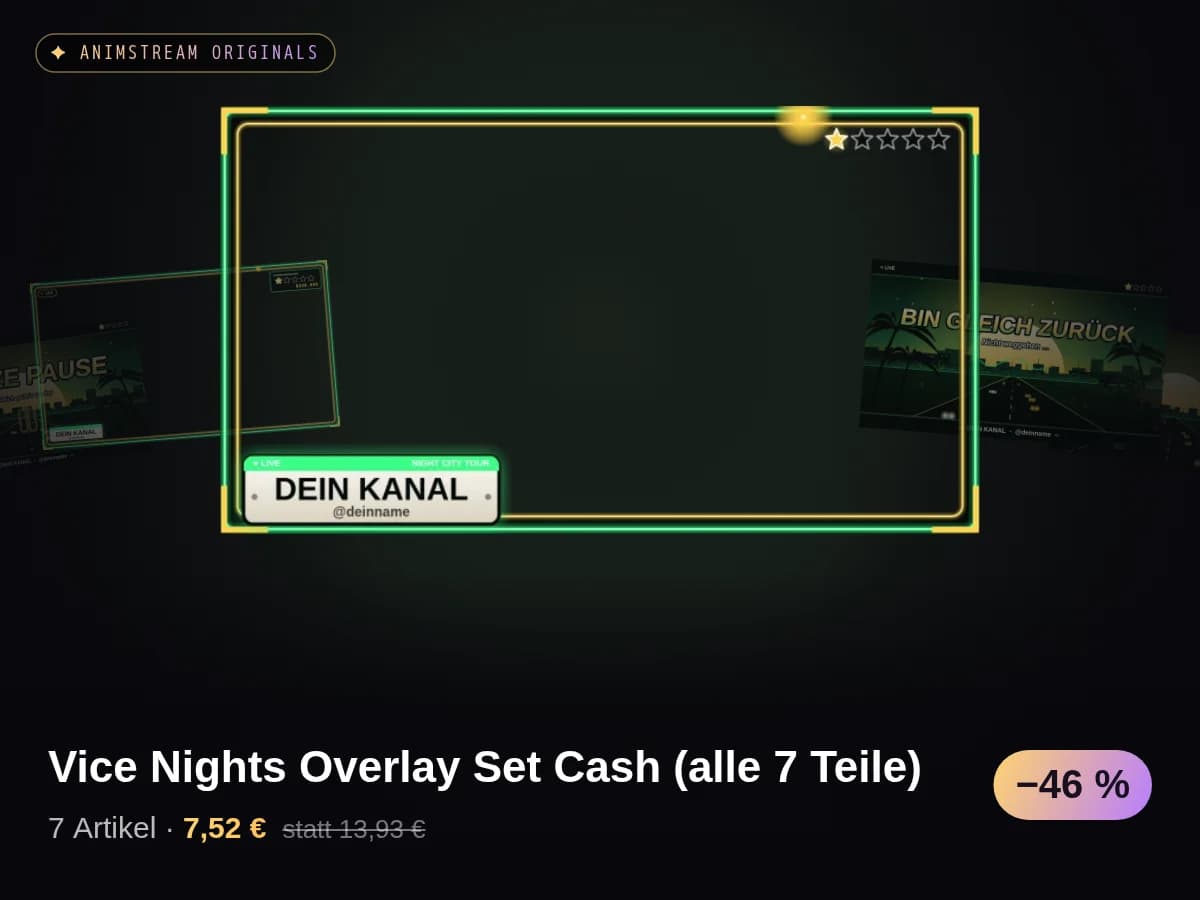 Vice Nights Overlay Set Cash (alle 7 Teile)