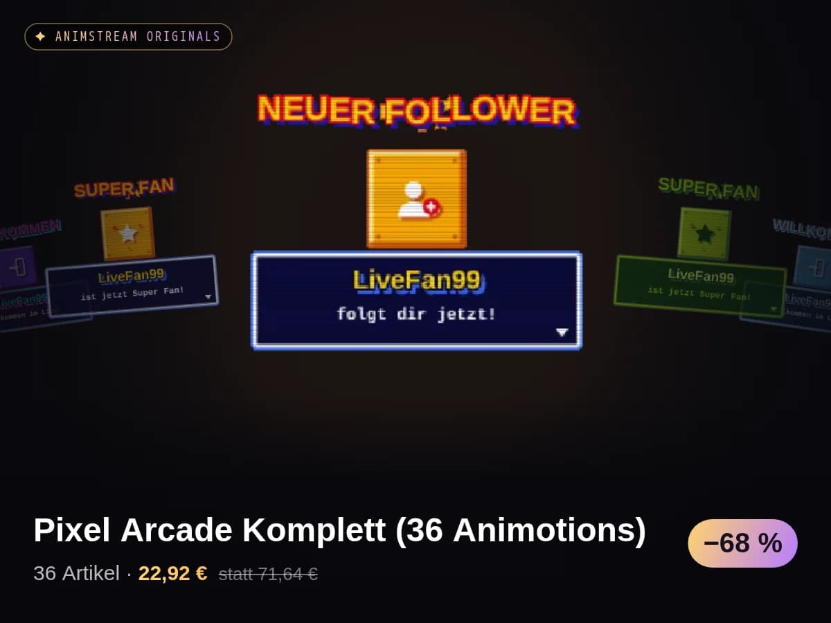 Pixel Arcade Komplett (36 Animotions)