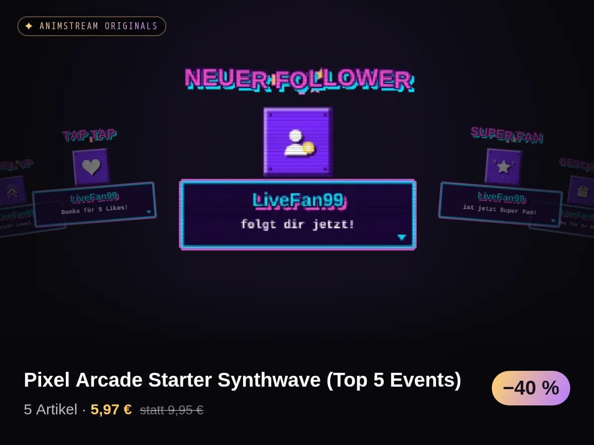 Pixel Arcade Starter Synthwave (Top 5 Events)