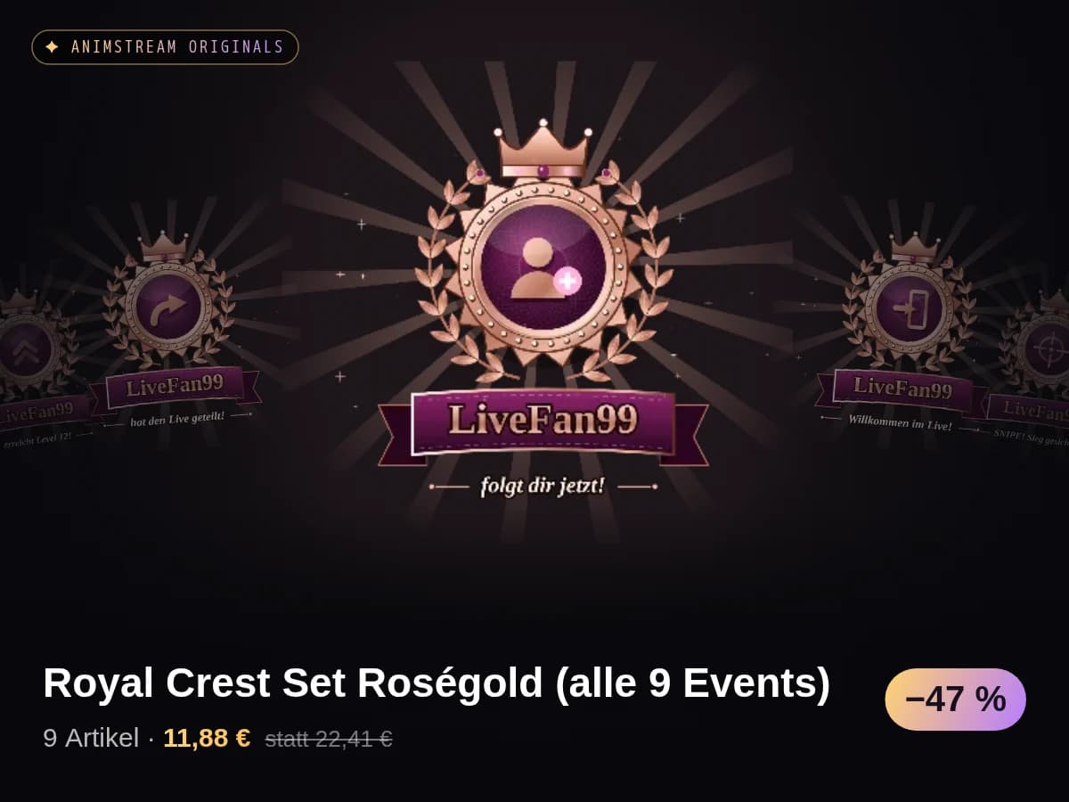 Royal Crest Set Roségold (alle 9 Events)