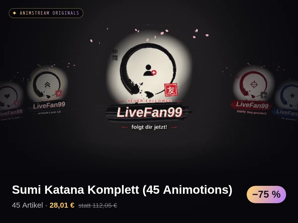 Sumi Katana Komplett (45 Animotions)