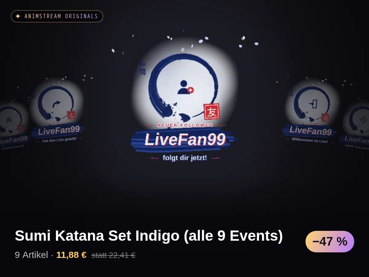 Sumi Katana Set Indigo (alle 9 Events)
