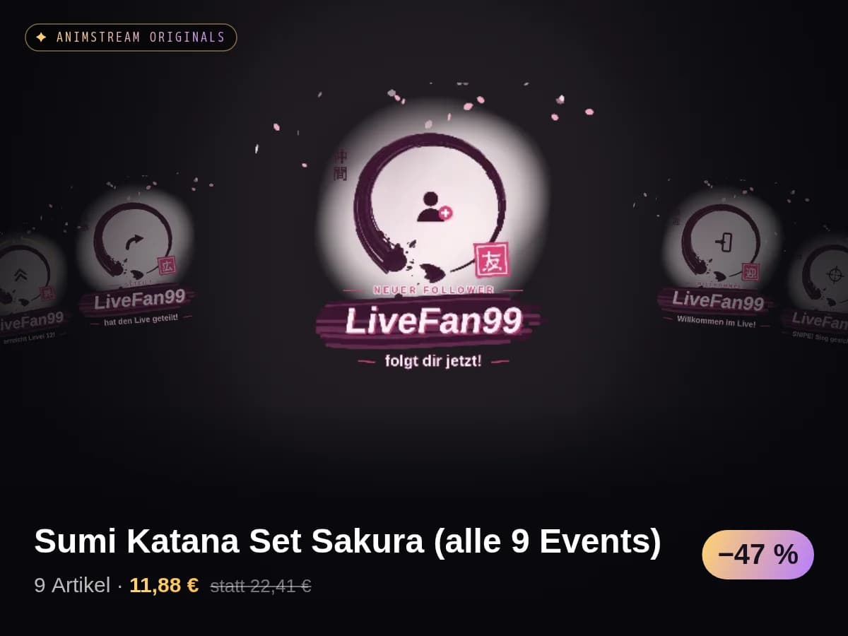 Sumi Katana Set Sakura (alle 9 Events)