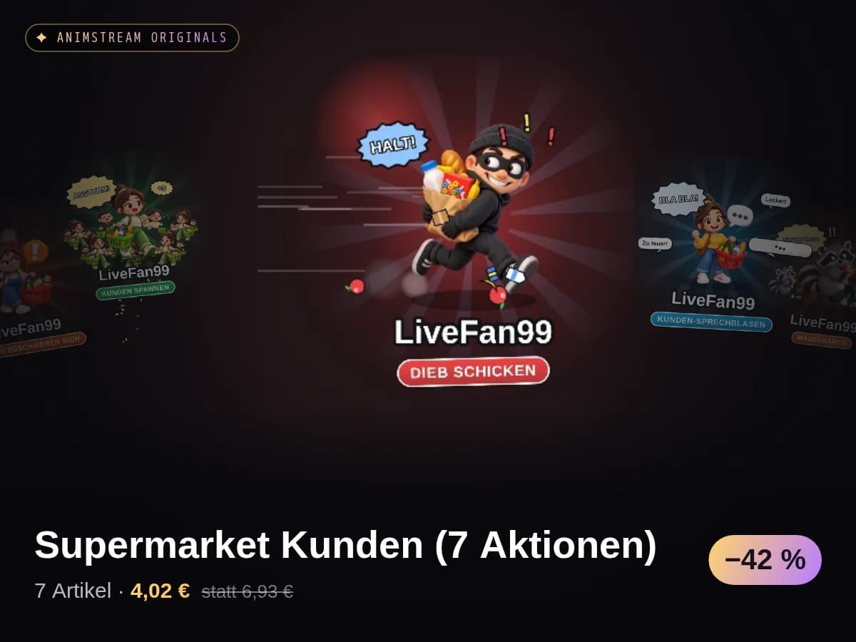 Supermarket Kunden (7 Aktionen)