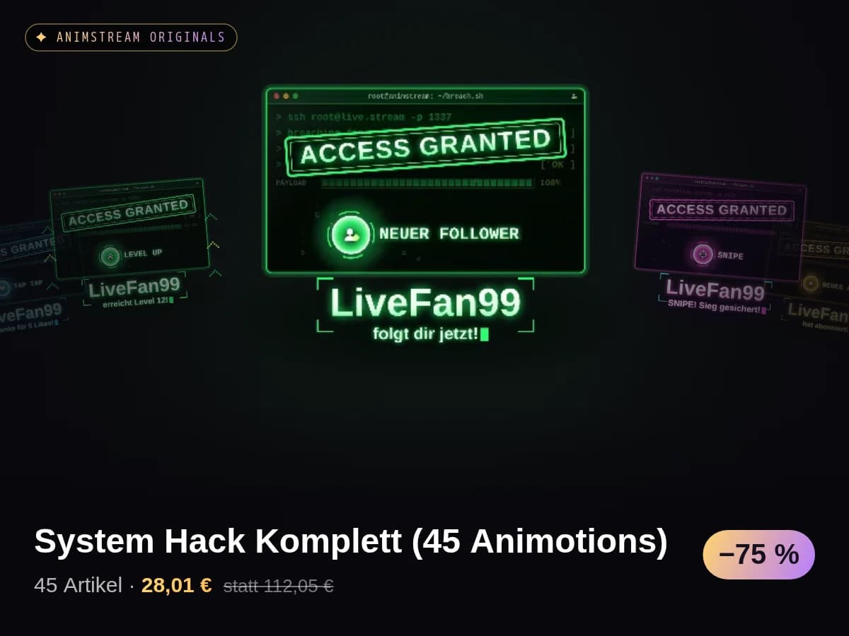 System Hack Komplett (45 Animotions)