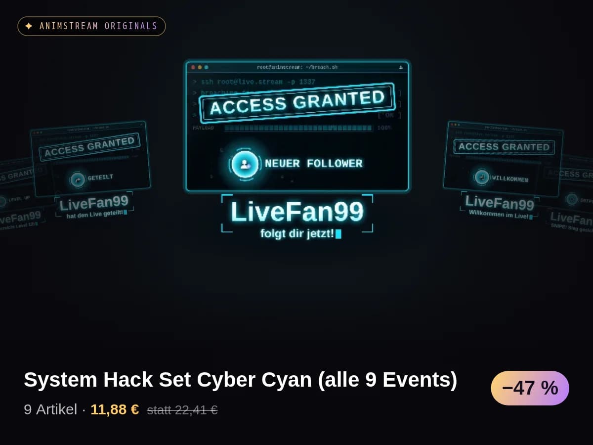 System Hack Set Cyber Cyan (alle 9 Events)