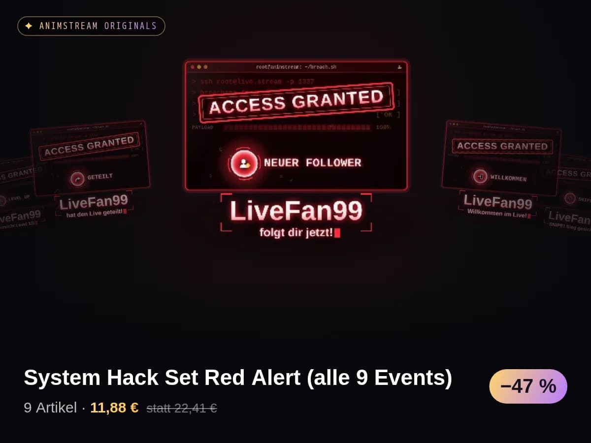 System Hack Set Red Alert (alle 9 Events)