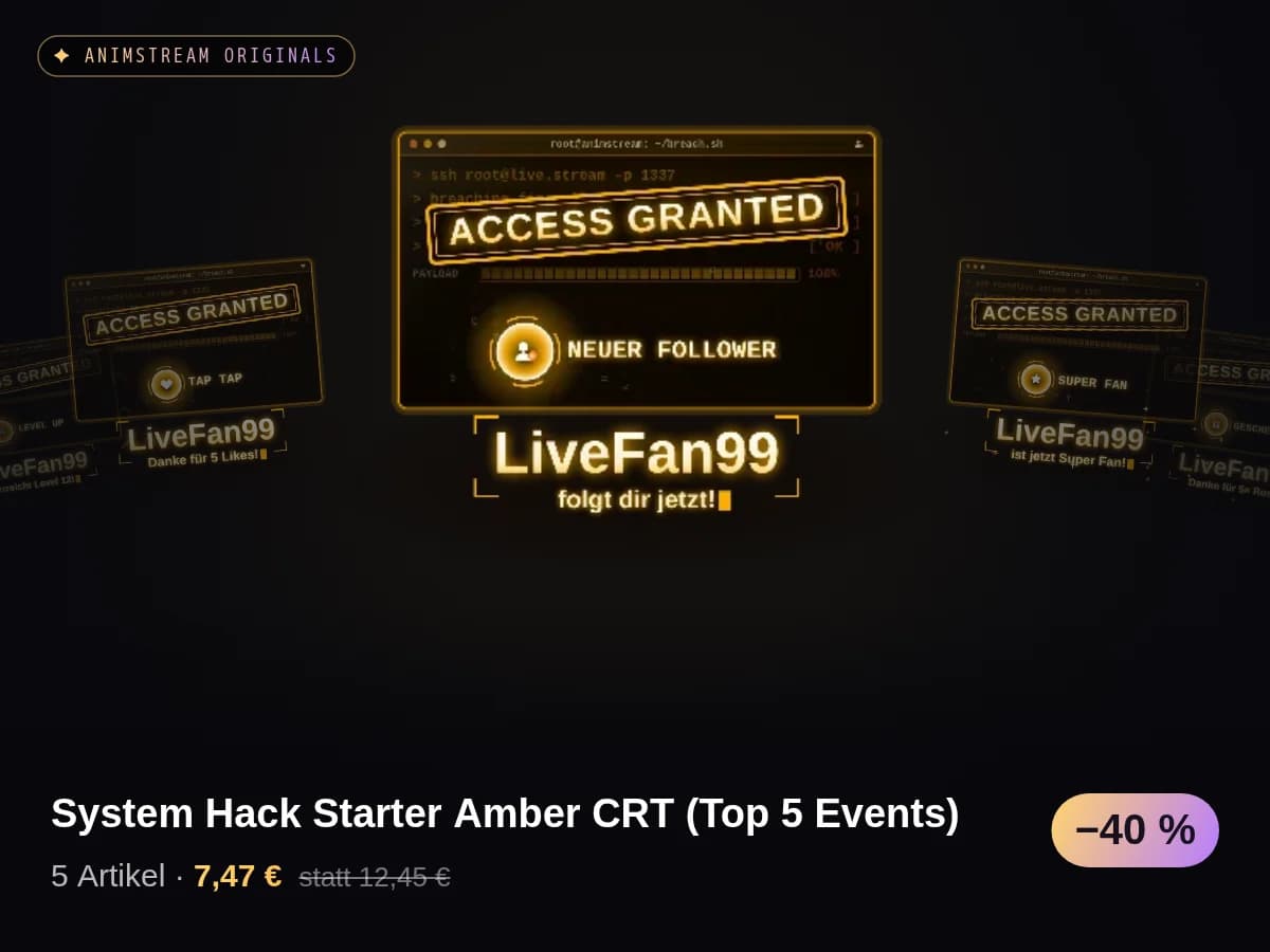 System Hack Starter Amber CRT (Top 5 Events)