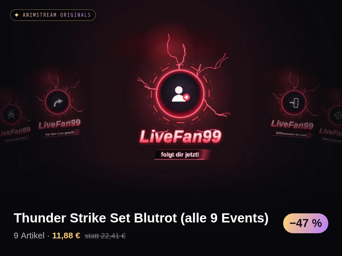 Thunder Strike Set Blutrot (alle 9 Events)