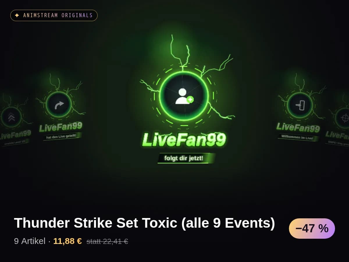 Thunder Strike Set Toxic (alle 9 Events)