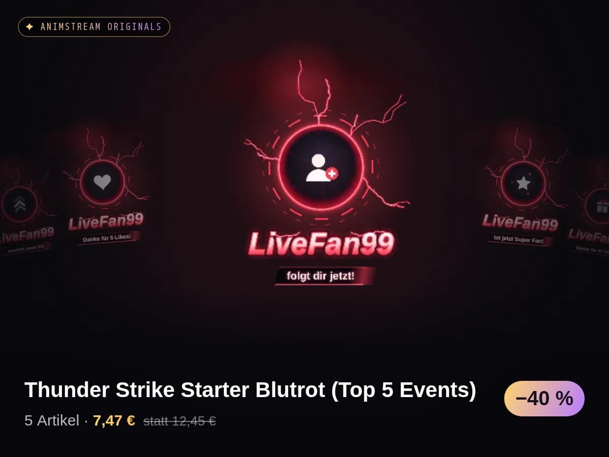 Thunder Strike Starter Blutrot (Top 5 Events)