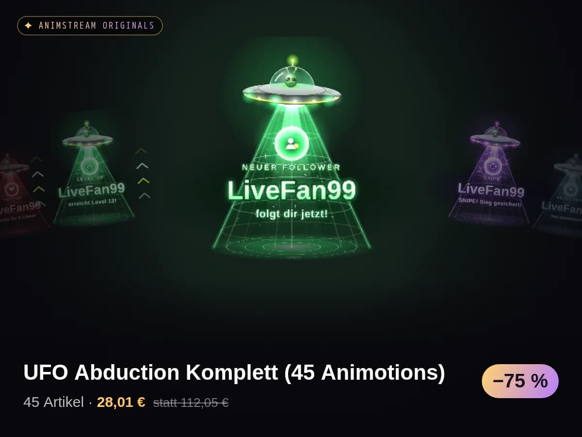 UFO Abduction Komplett (45 Animotions)