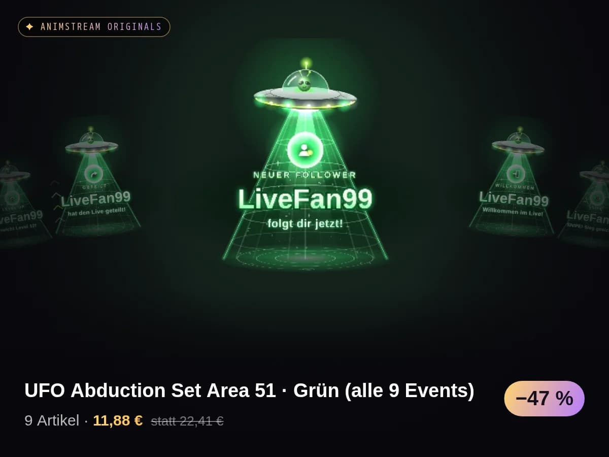 UFO Abduction Set Area 51 · Grün (alle 9 Events)