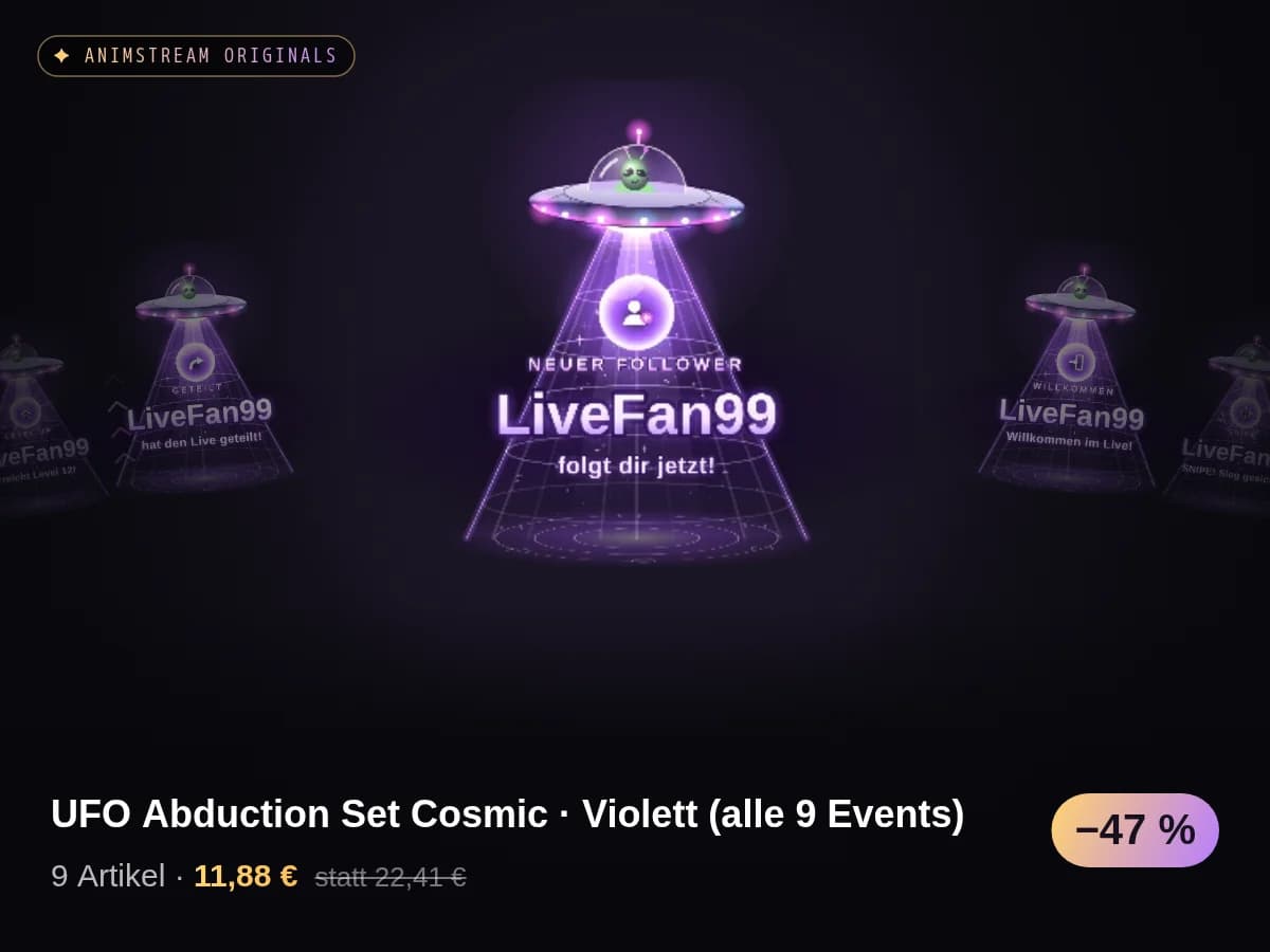 UFO Abduction Set Cosmic · Violett (alle 9 Events)