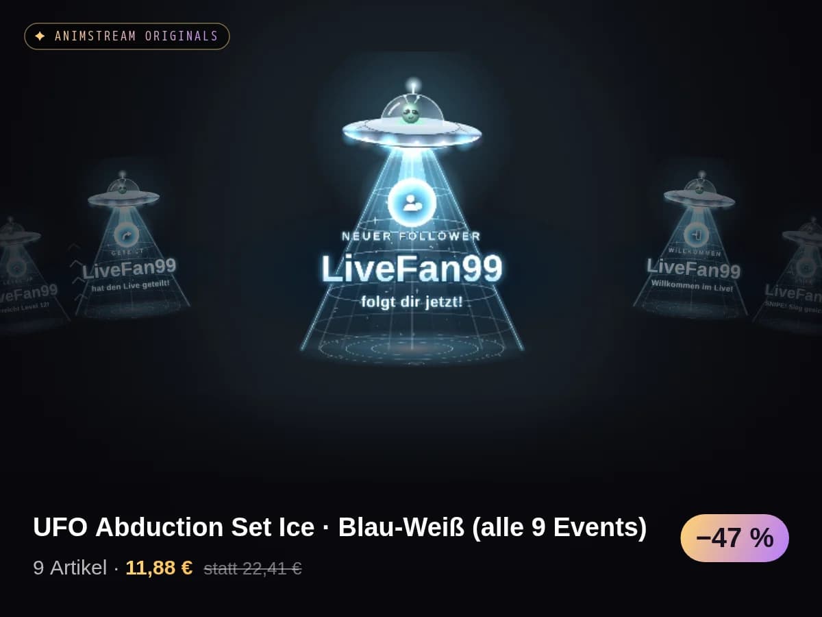 UFO Abduction Set Ice · Blau-Weiß (alle 9 Events)