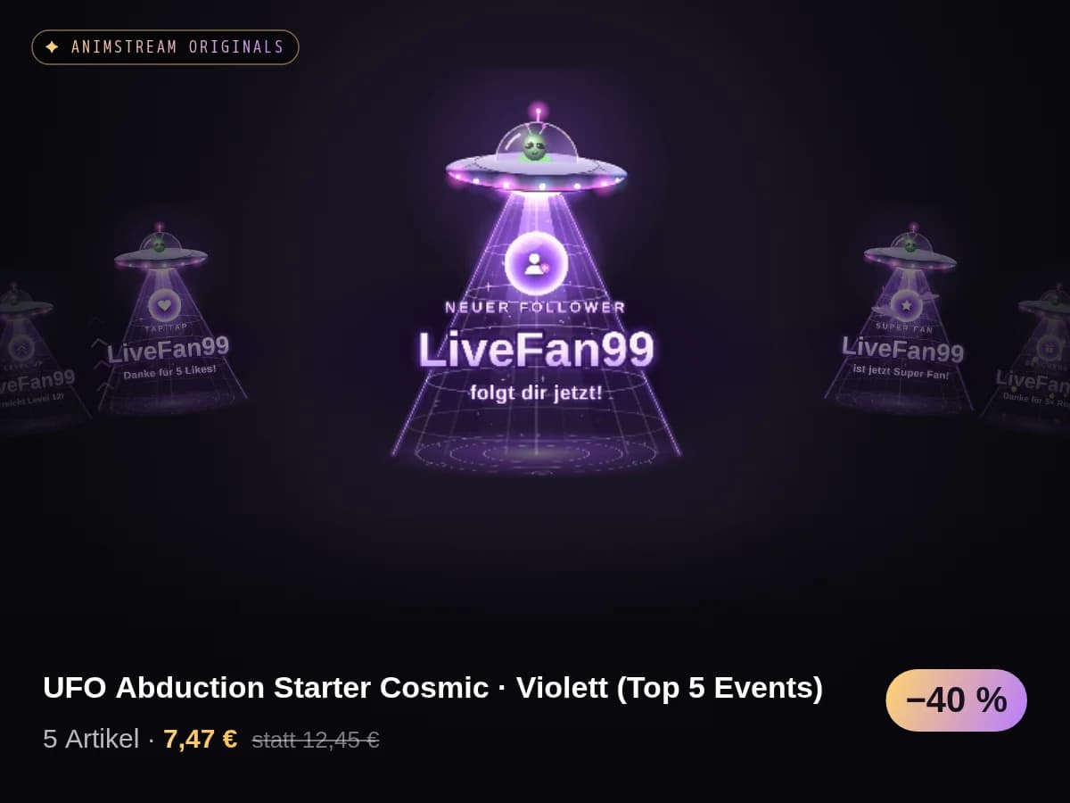 UFO Abduction Starter Cosmic · Violett (Top 5 Events)
