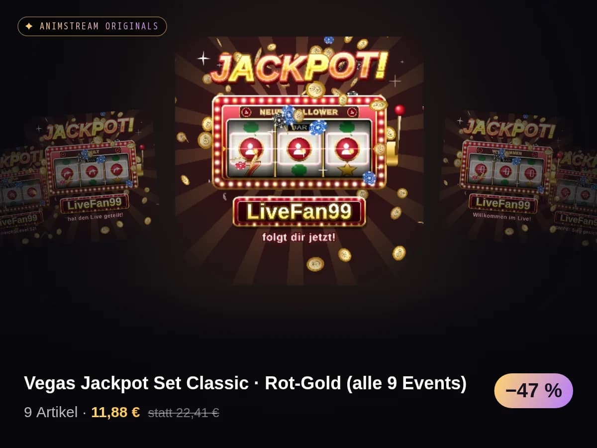 Vegas Jackpot Set Classic · Rot-Gold (alle 9 Events)