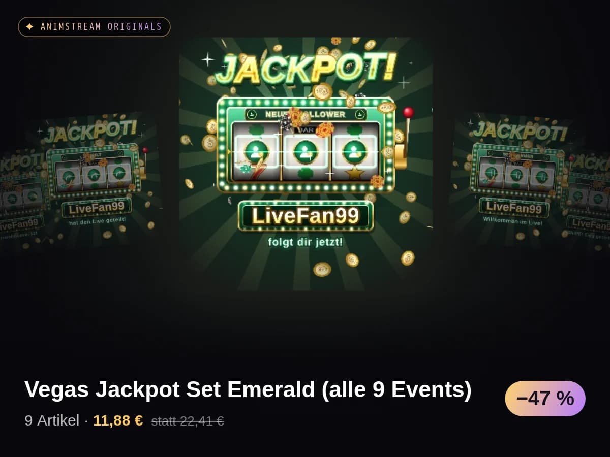 Vegas Jackpot Set Emerald (alle 9 Events)
