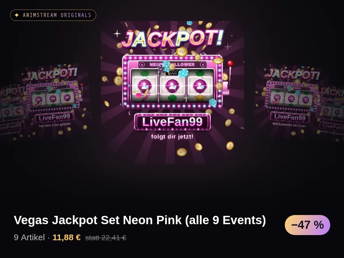 Vegas Jackpot Set Neon Pink (alle 9 Events)