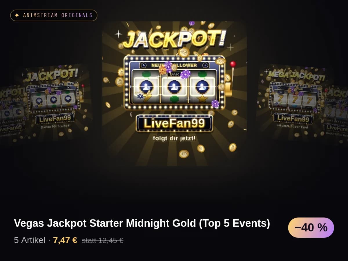 Vegas Jackpot Starter Midnight Gold (Top 5 Events)
