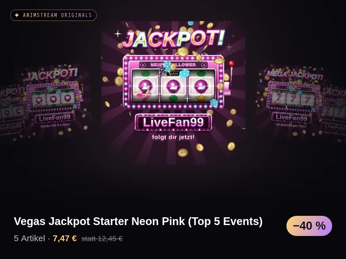 Vegas Jackpot Starter Neon Pink (Top 5 Events)
