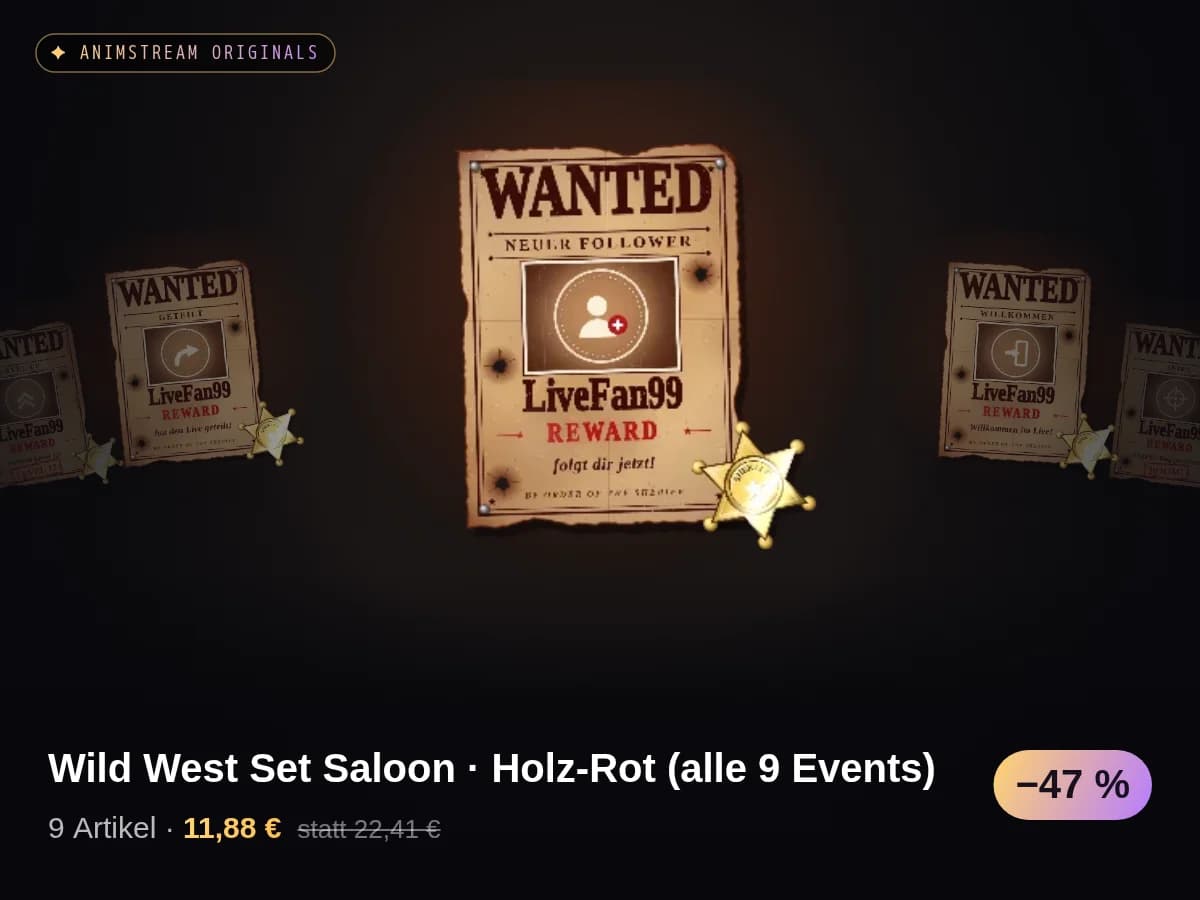 Wild West Set Saloon · Holz-Rot (alle 9 Events)
