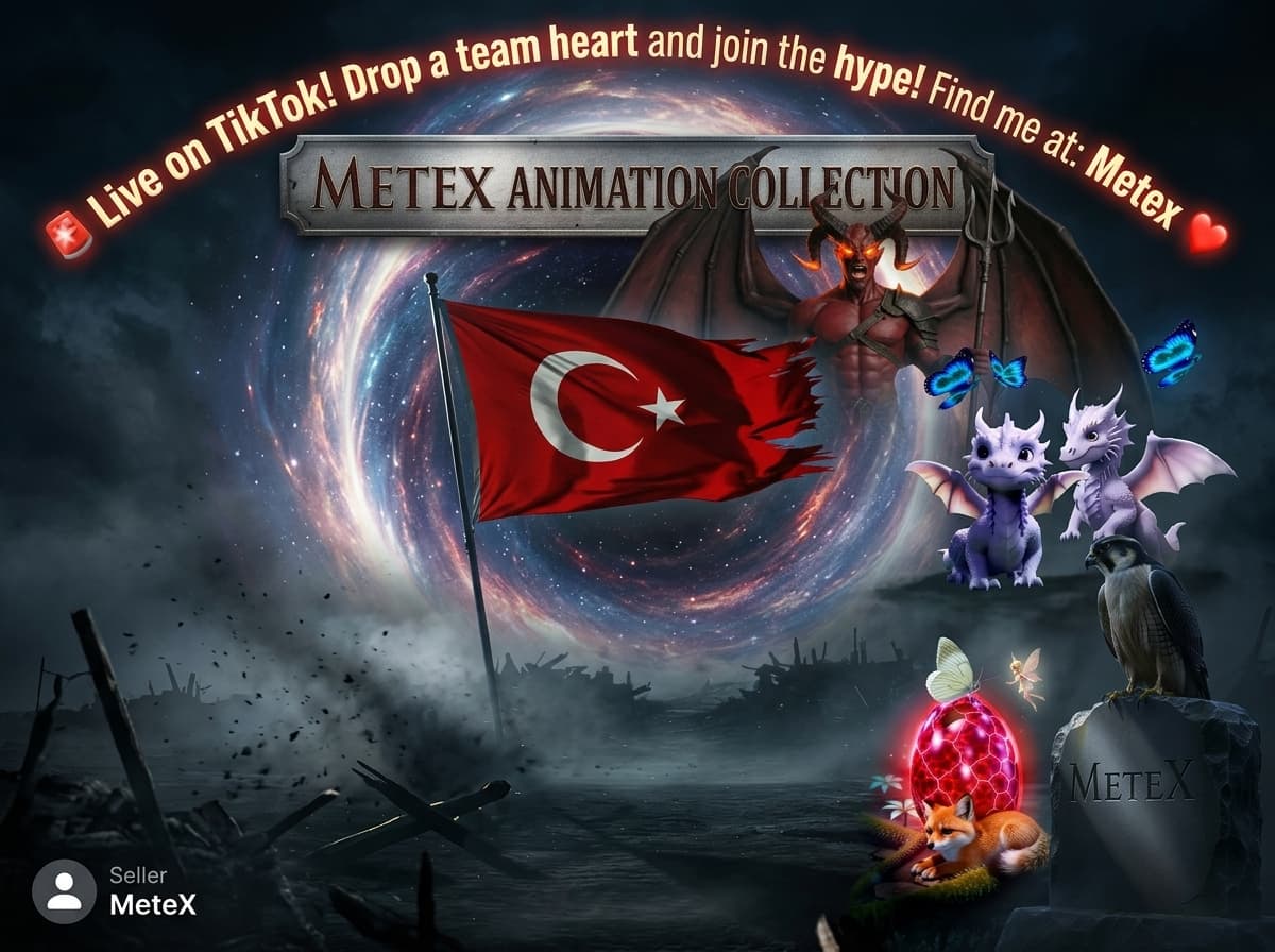 🚨 Live on TikTok! Drop a team heart and join the hype! Find me at: Metex ❤️