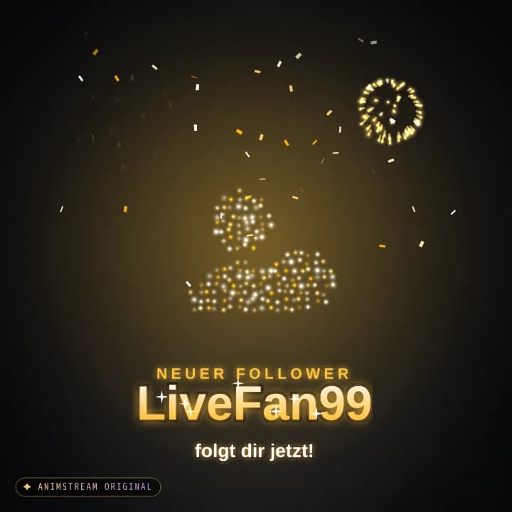 Neuer Follower Alert – Firework Show Gold