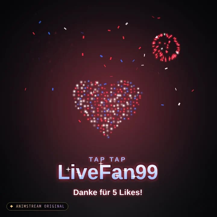 Like & Tap Tap Alert – Firework Show Rot-Weiß-Blau