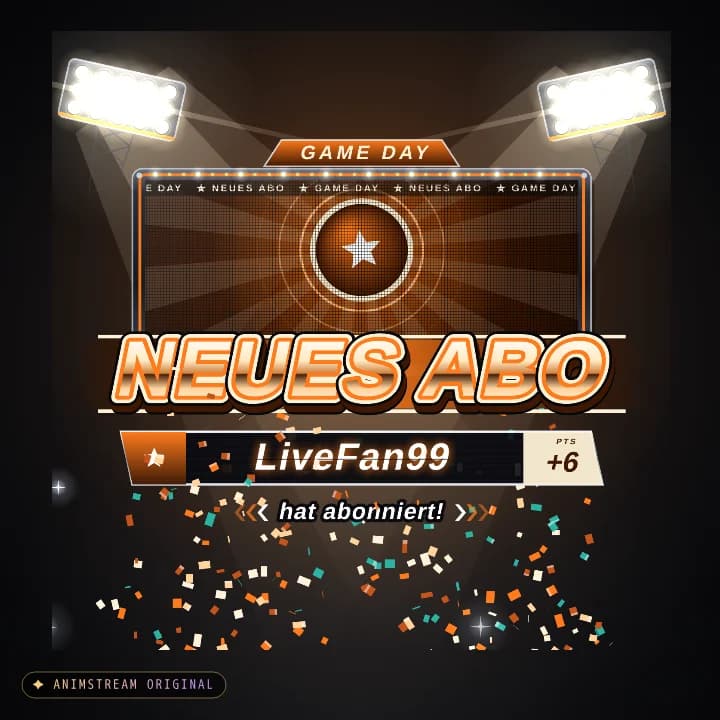 Abo Alert – Game Day Retro · Orange-Creme