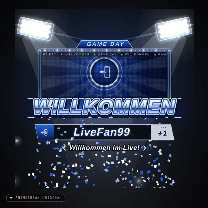 Willkommen Alert – Game Day Away · Blau-Silber