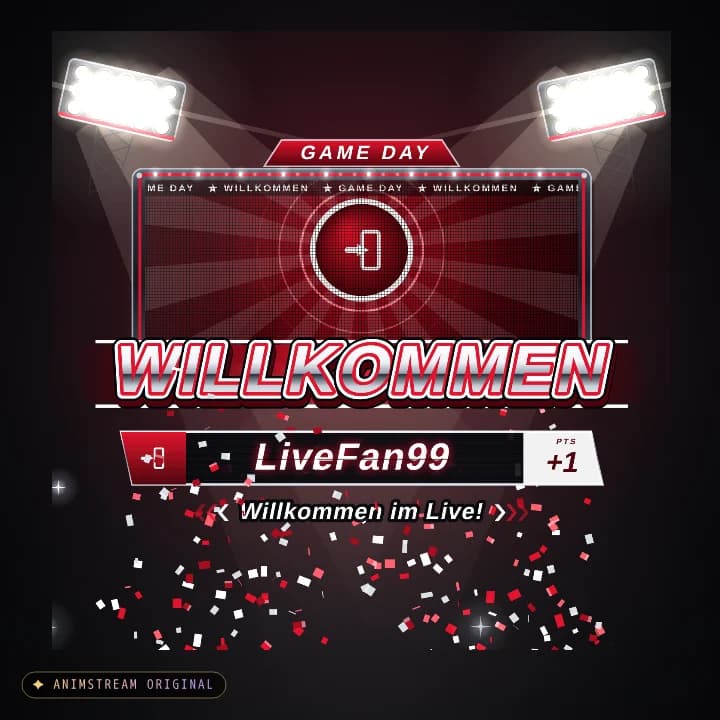 Willkommen Alert – Game Day Home · Rot-Weiß