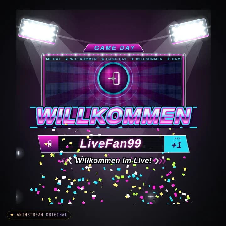 Willkommen Alert – Game Day Night Game · Neon