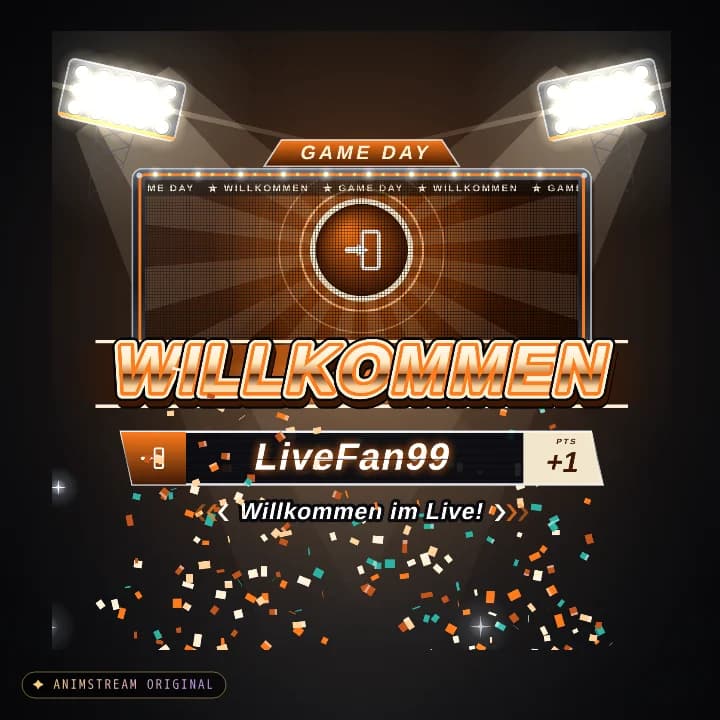 Willkommen Alert – Game Day Retro · Orange-Creme