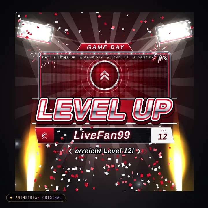 Level-Up Alert – Game Day Home · Rot-Weiß