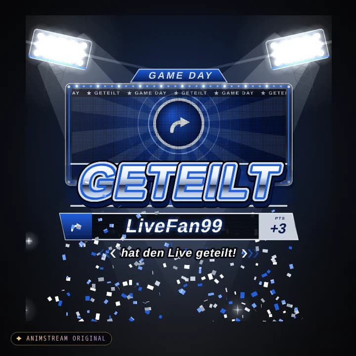 Live geteilt Alert – Game Day Away · Blau-Silber