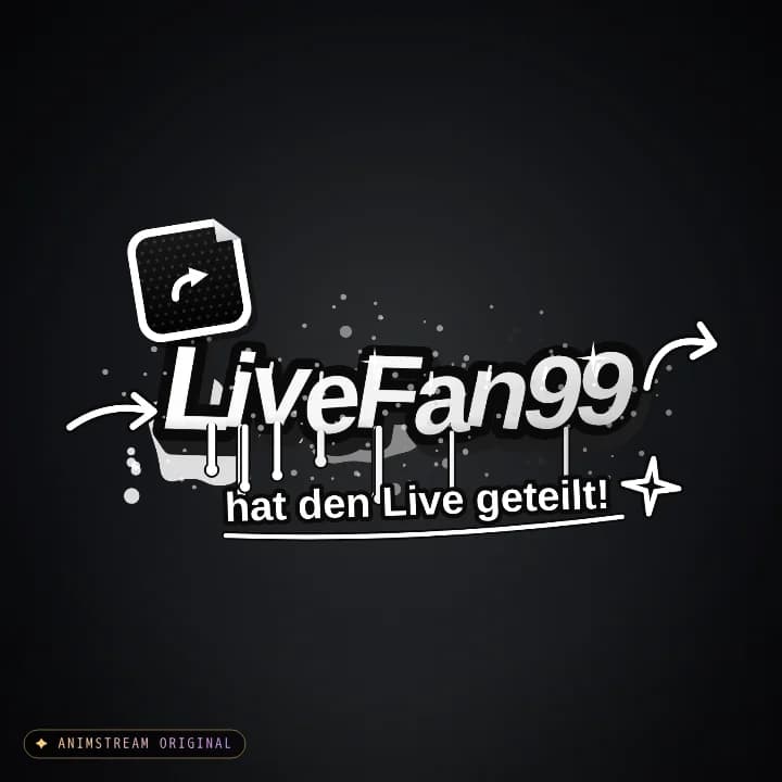 Live geteilt Alert – Graffiti Tag Schwarz/Weiß