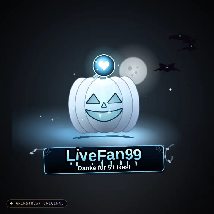 Like & Tap Tap Alert – Haunted Pumpkin Geisterblau