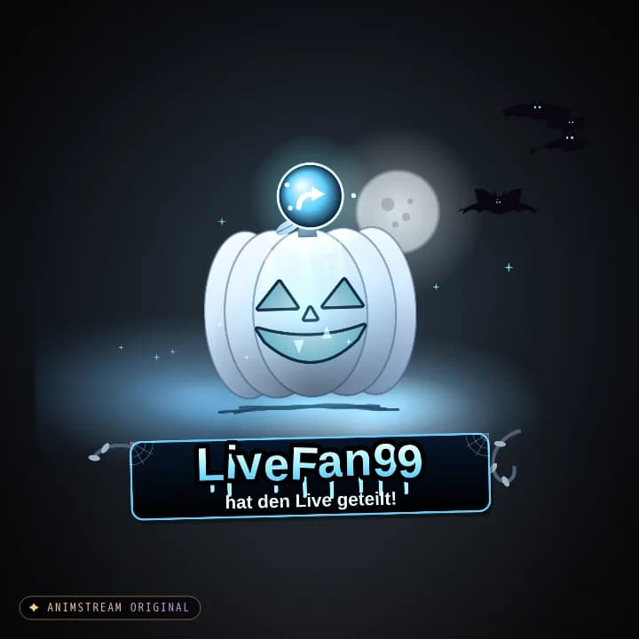 Live geteilt Alert – Haunted Pumpkin Geisterblau