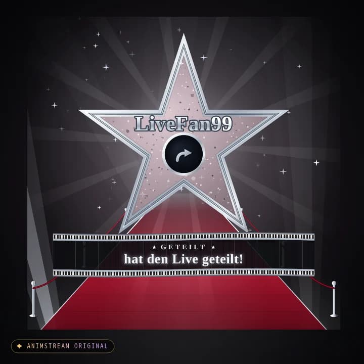 Live geteilt Alert – Hollywood Premiere Platin