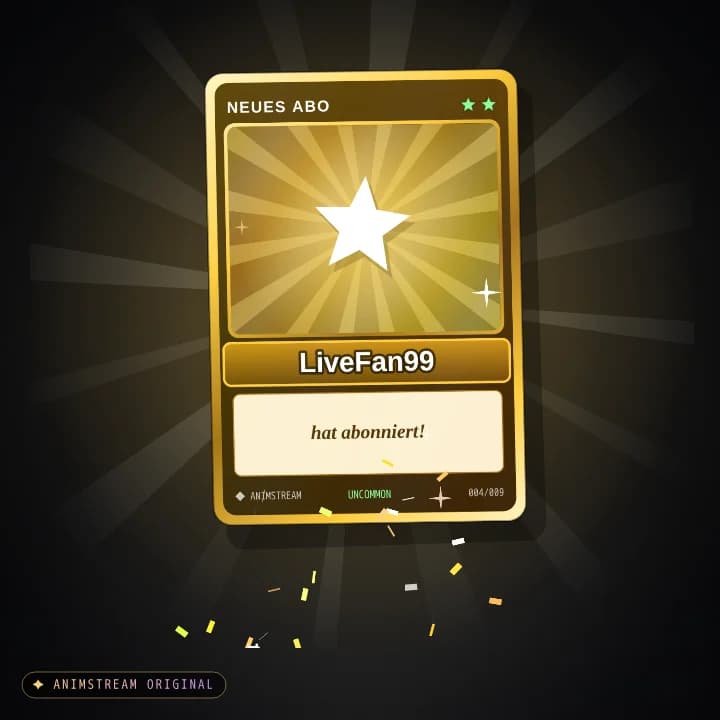 Abo Alert – Holo Card Goldfolie