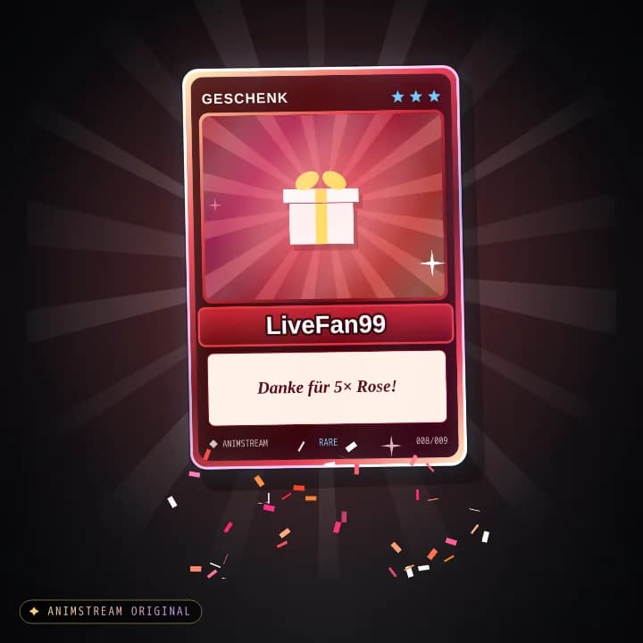Geschenk-Danke Alert – Holo Card Karmesin