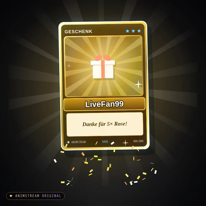Geschenk-Danke Alert – Holo Card Goldfolie