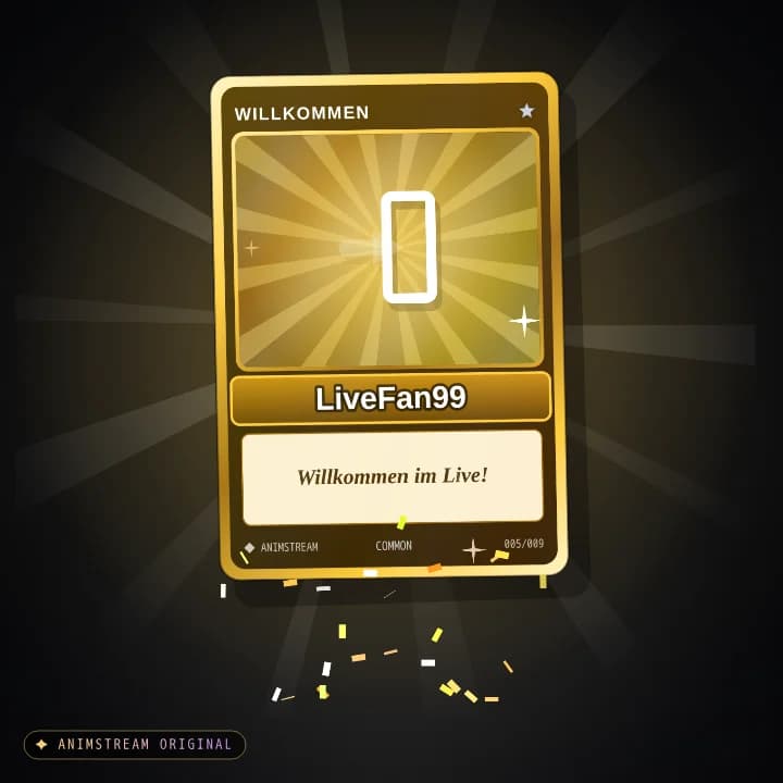 Willkommen Alert – Holo Card Goldfolie