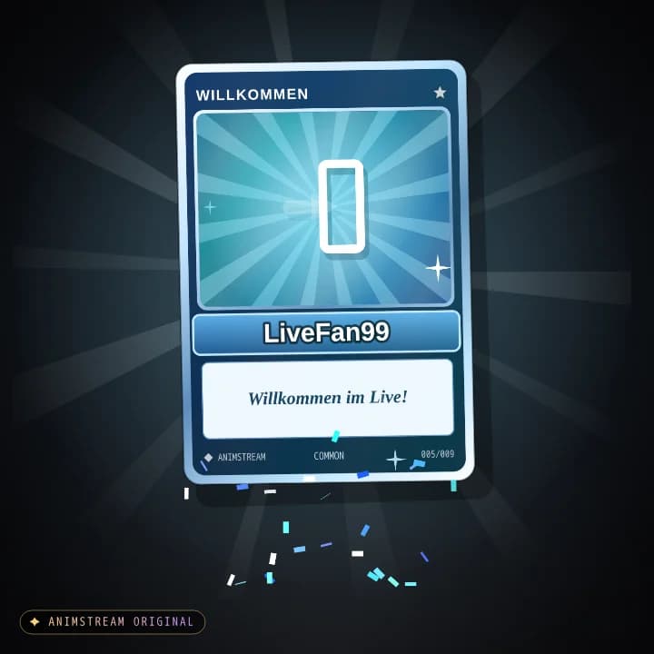 Willkommen Alert – Holo Card Eis-Silber