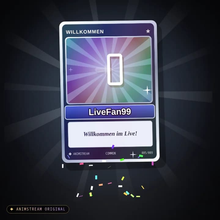 Willkommen Alert – Holo Card Regenbogen